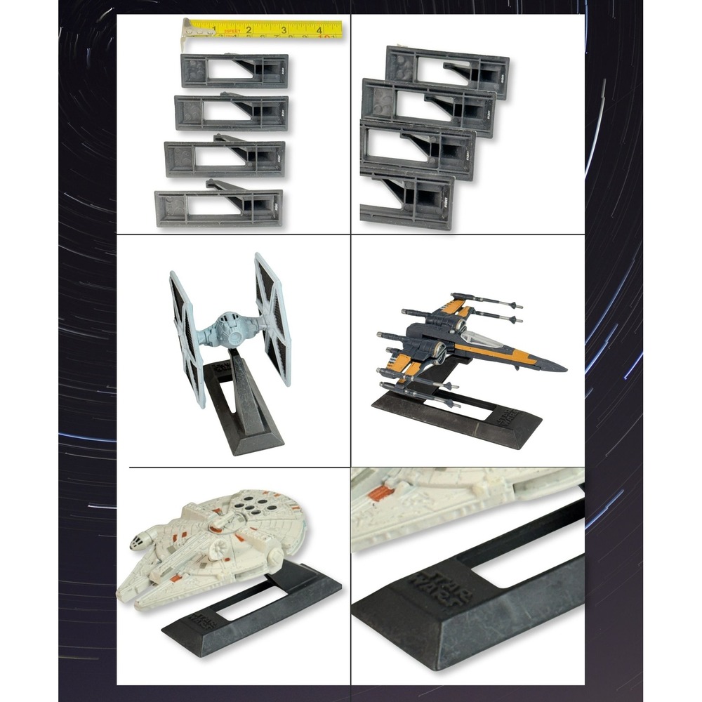 Star Wars STANDS ONLY (4) Black Series Titanium Hasbro Vehicles Multi Pack B3826